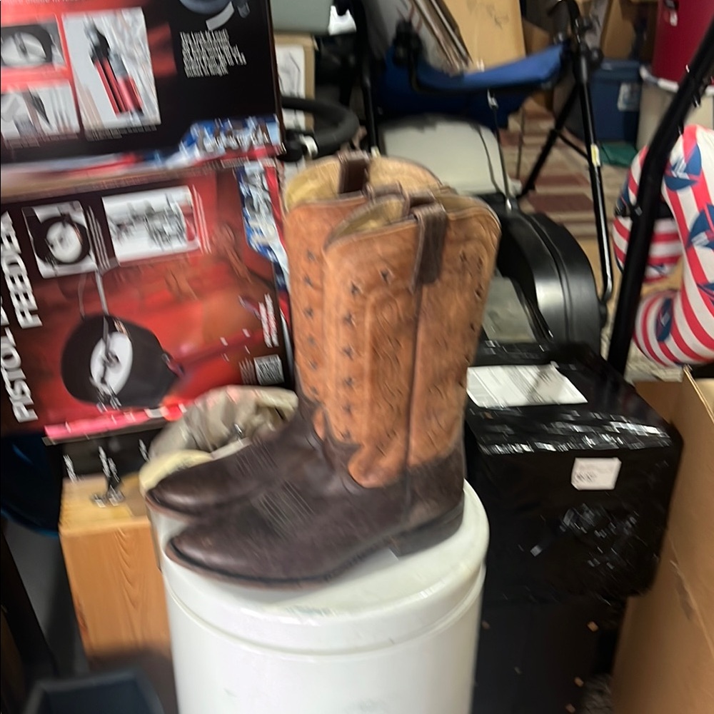 Frye Two-Tone Leather Heeled Boots